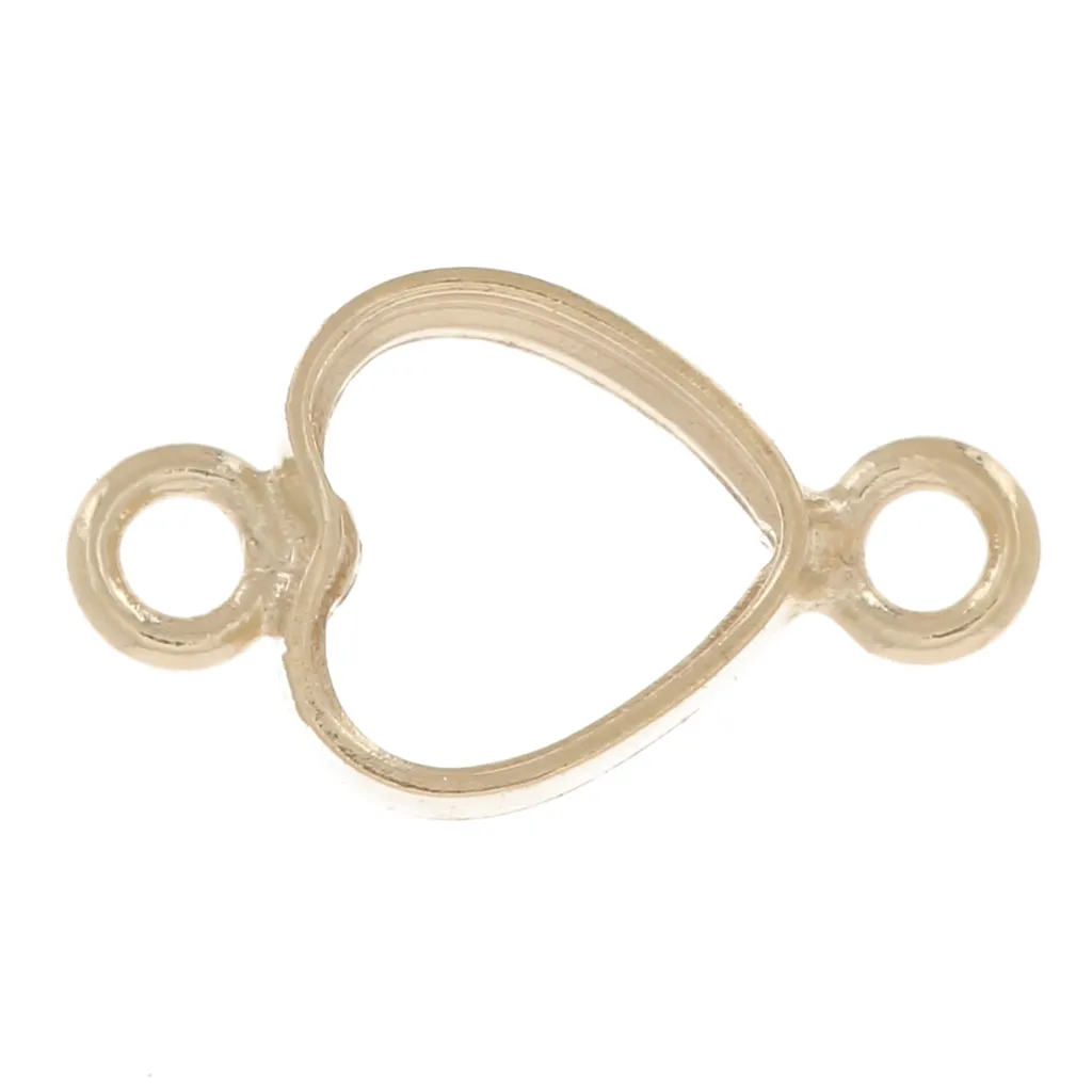 Distanziatore a cuore scavato 8x4 mm - Gold filled x1