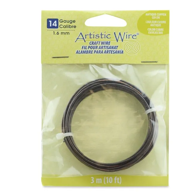 Fil de cuivre Artistic Wire 1.6 mm - filo per artigianato- rame anticato x3m