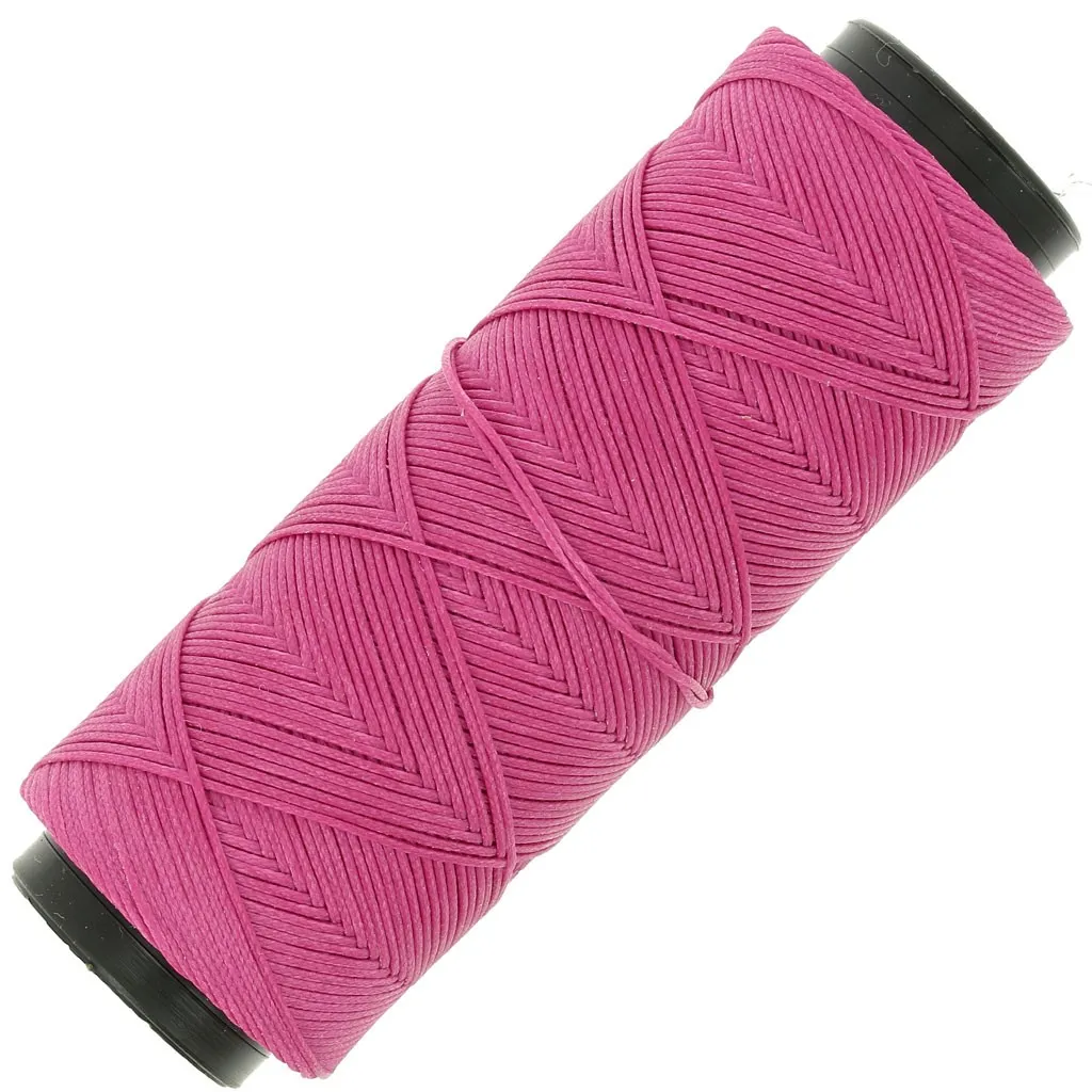 Filato piatto in poliestere cerato Slam Cord per micro macramè 0,8 mm - Fucsia x100m