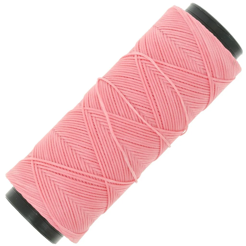 Filato piatto in poliestere cerato Slam Cord per micro macramè 0,8 mm - Rosa x100m