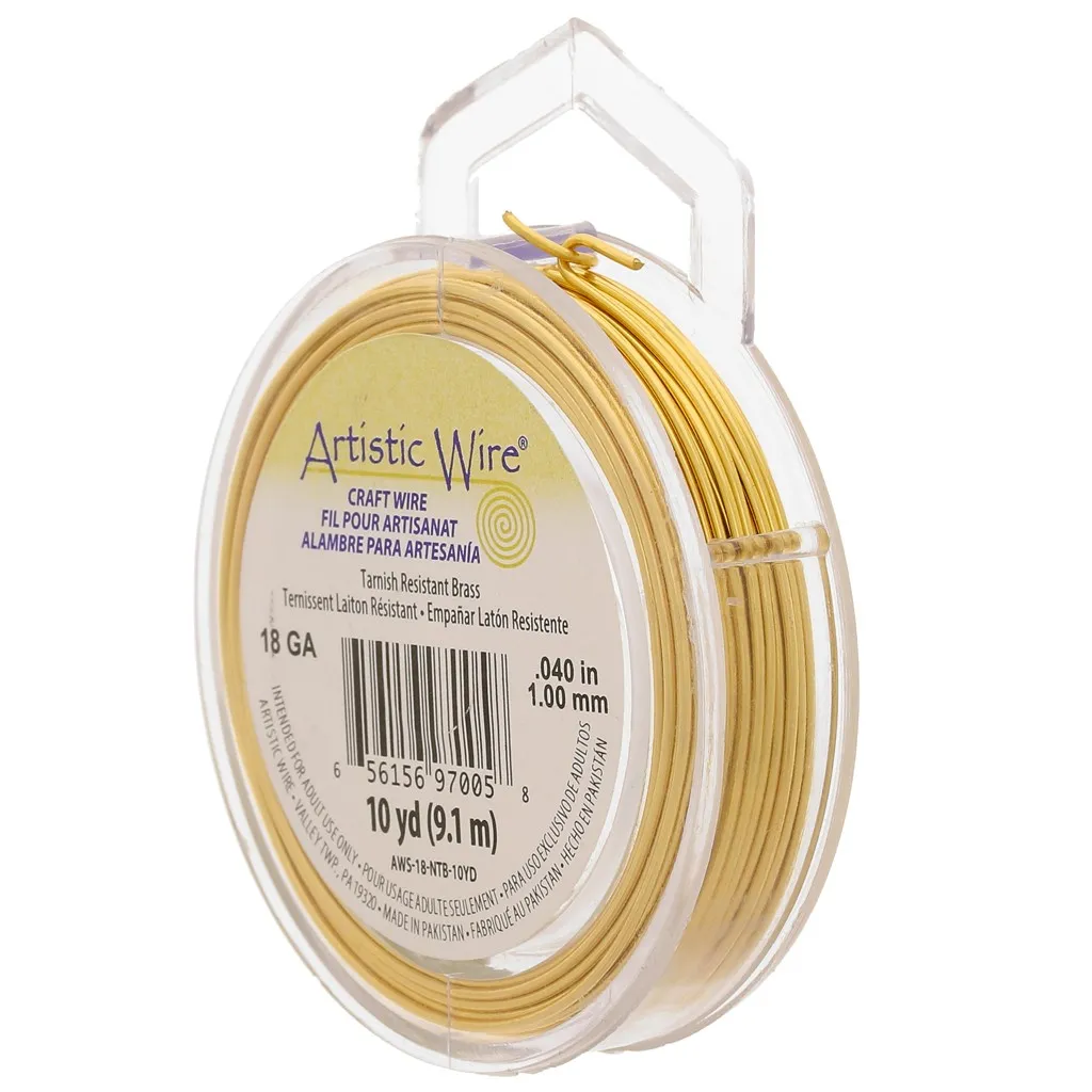 Filo di ottone Artistic Wire 1 mm x9,1m trattamento anti - ossidazione x 9,1 m