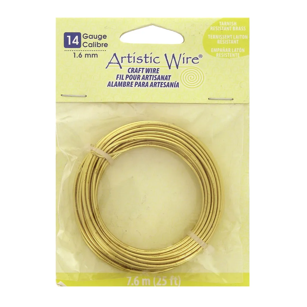 Filo di ottone Artistic Wire mm. 1.6 grezzo x m. 7.6