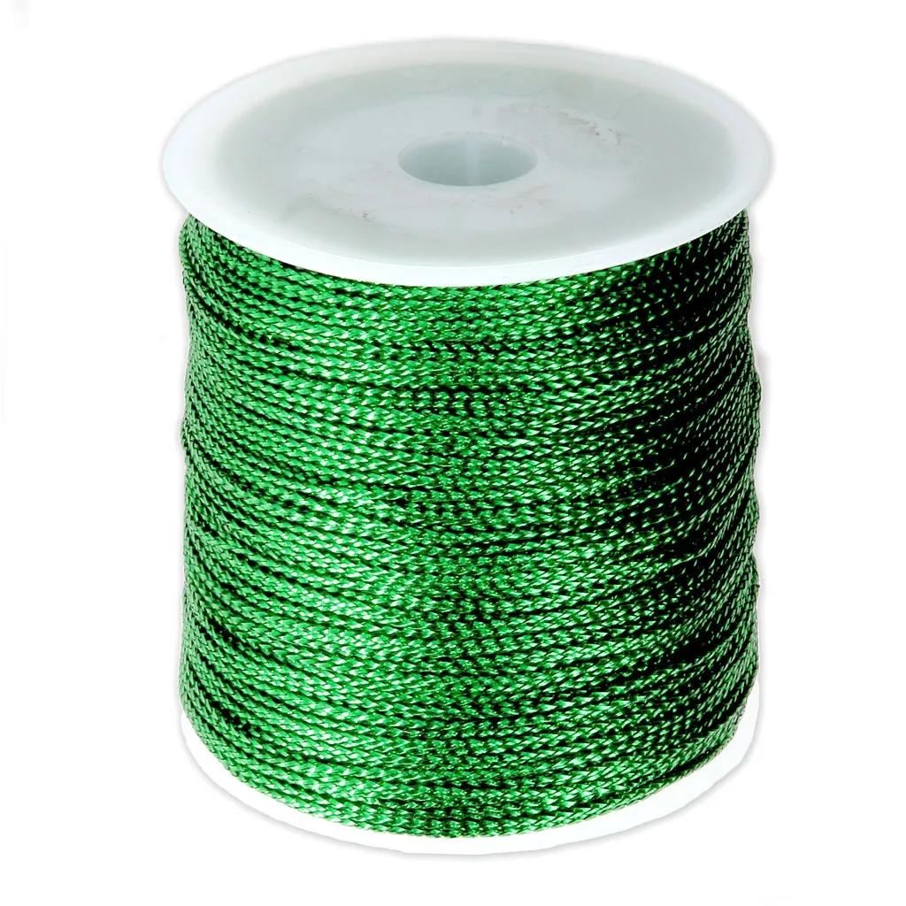 Filo di poliestere 1 mm Verde metallizzato x 100 m