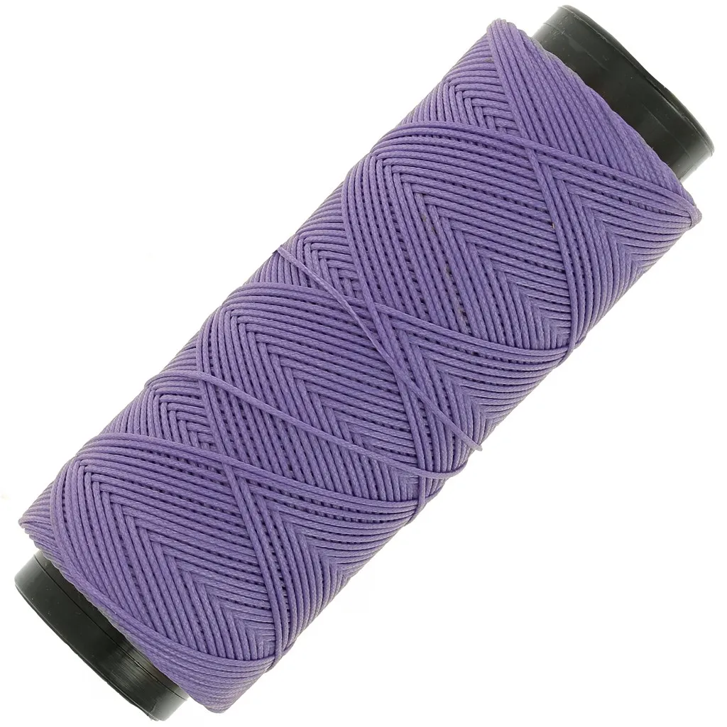 Filo di poliestere cerato piatto - Slam Cord per micro macramè 0,8 mm - Ametista x100m