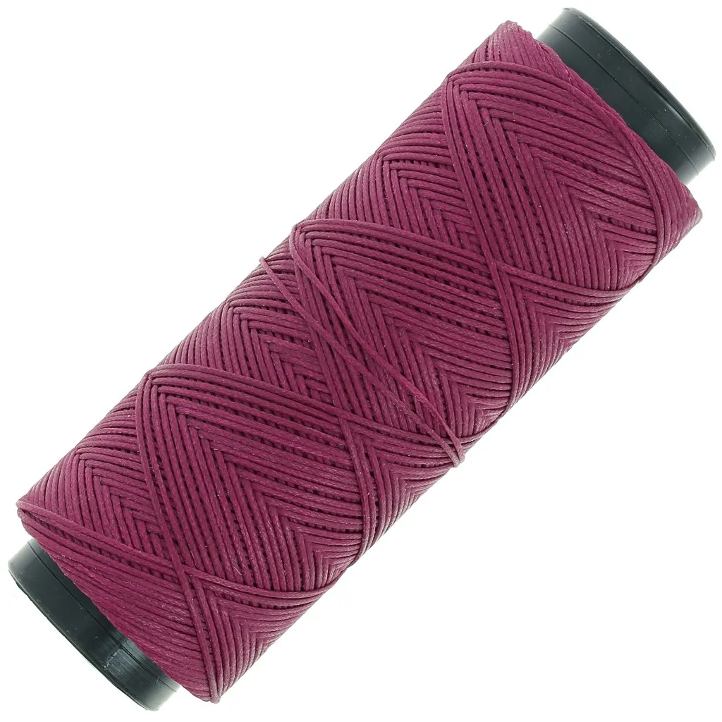 Filo di poliestere cerato piatto - Slam Cord per micro macramè 0,8 mm - Magenta x100m