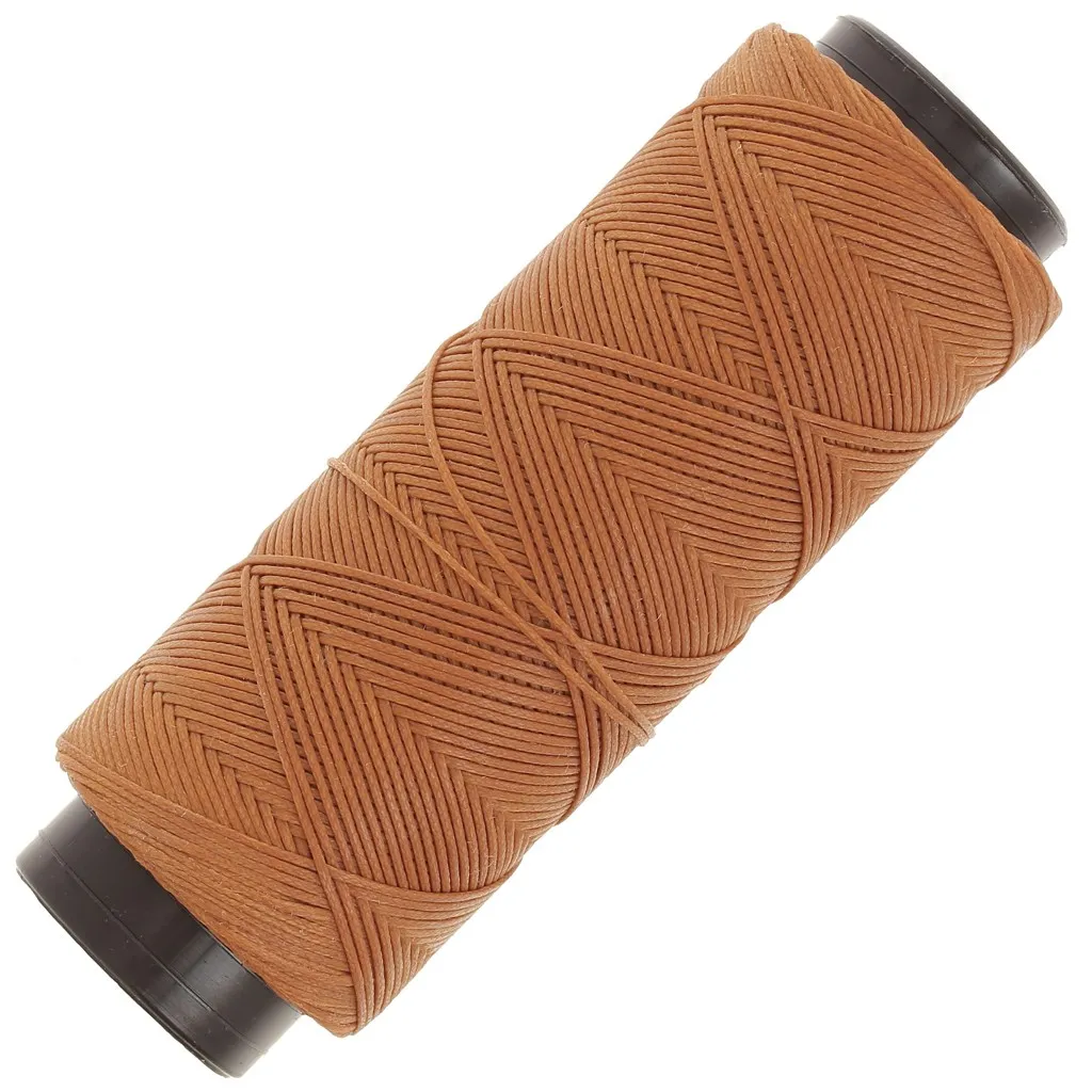 Filo di poliestere cerato piatto - Slam Cord per micro macramè 0,8 mm - Mocca x100m