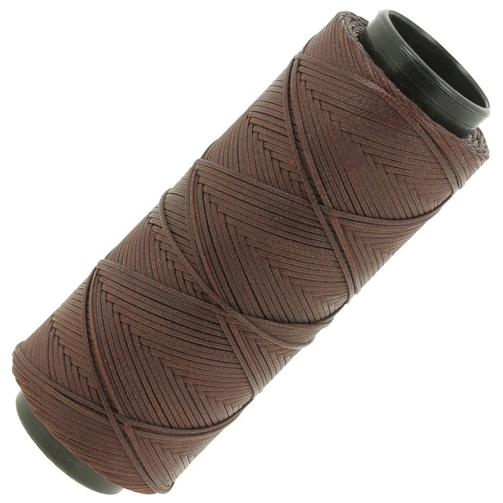 Filo di poliestere cerato - Slam Cord per micro macramè 1 mm - Cacao x100m