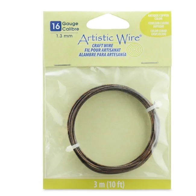 Filo di rame Artistic Wire 1.3 mm filo per artigianato- rame anticato x3m