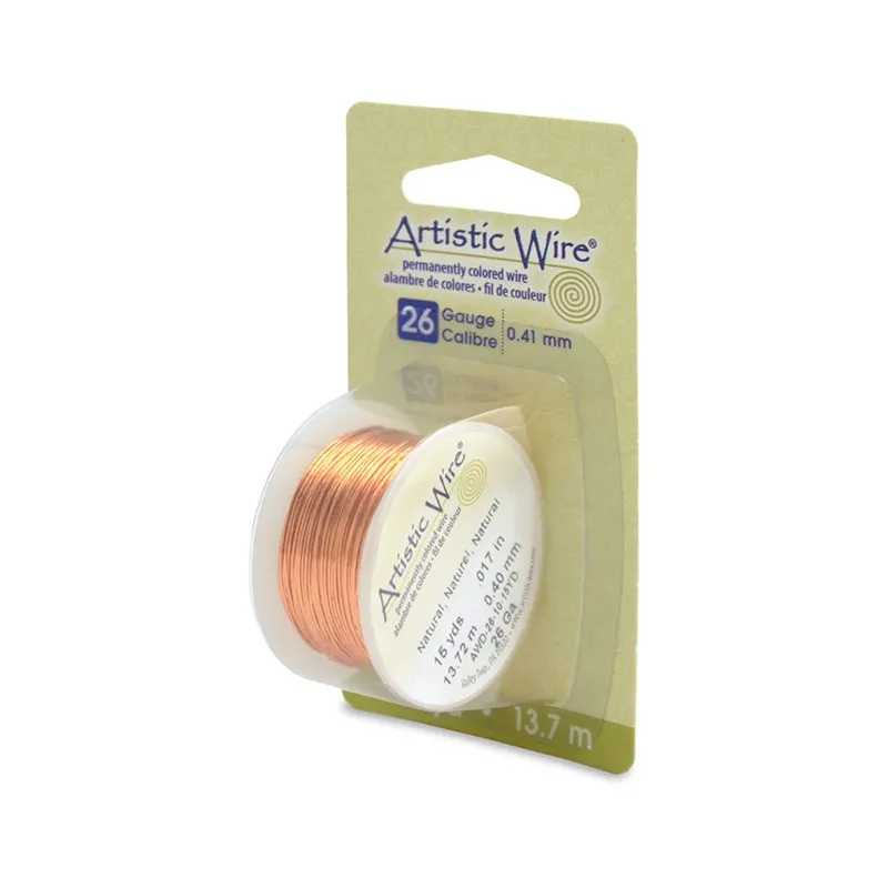 Filo di rame Artistic Wire mm. 0.41 col Naturel x13,7m