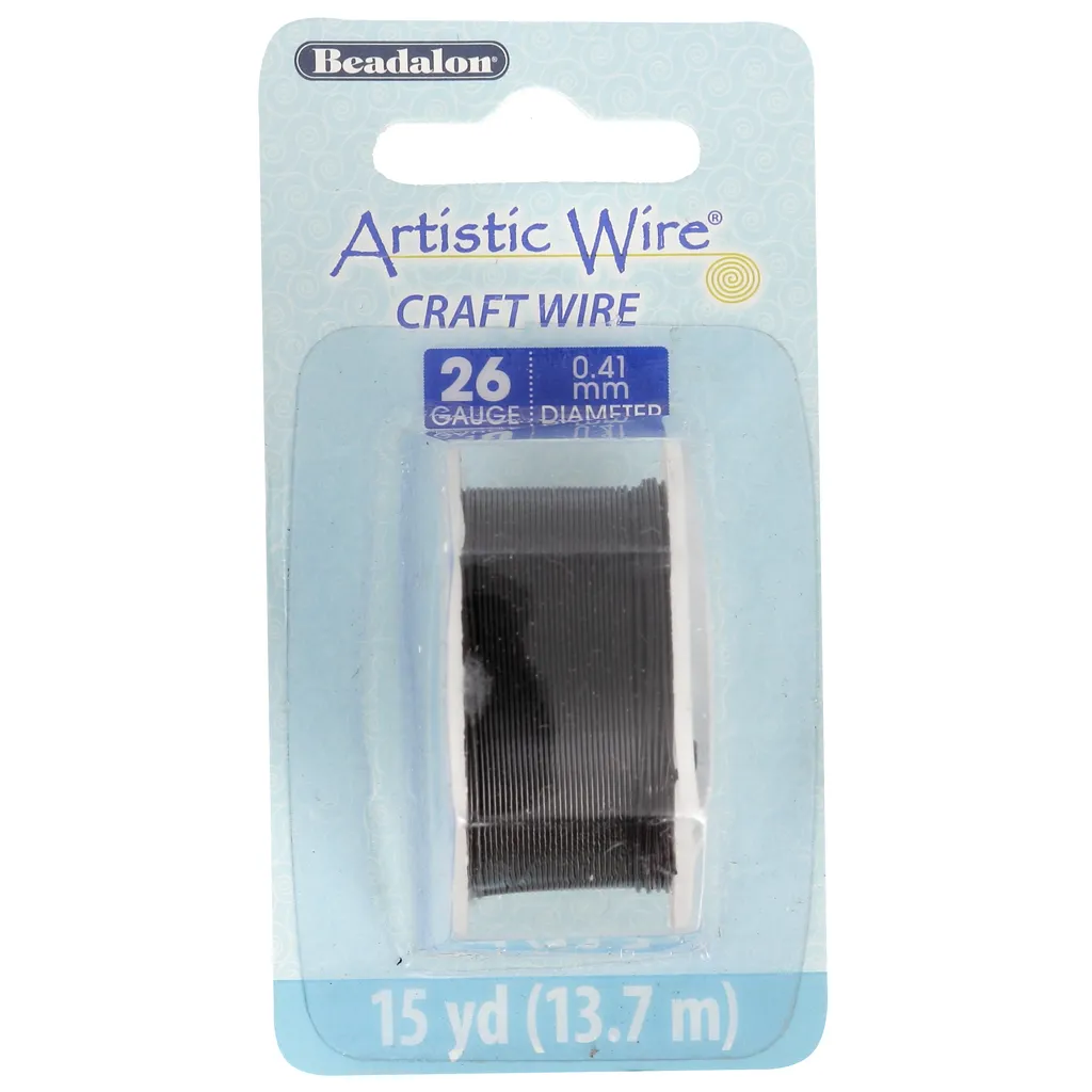 Filo di rame Artistic Wire mm. 0.41 Nero  x13,7m