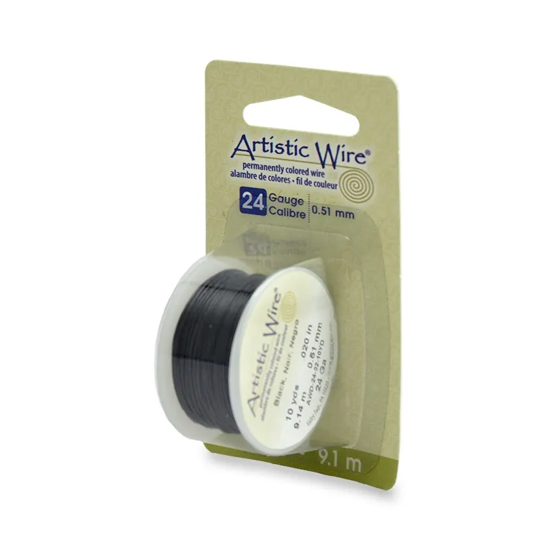 Filo di rame Artistic Wire mm. 0.51 Nero x9,1m