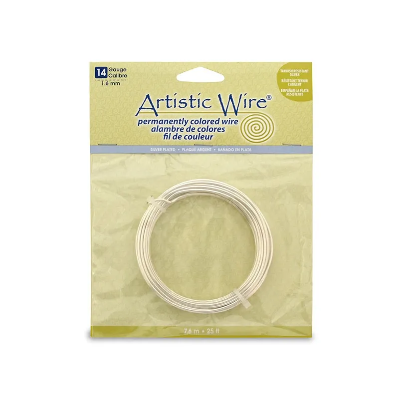 Filo di rame Artistic Wire mm. 1.6 argentato x 7.6 m