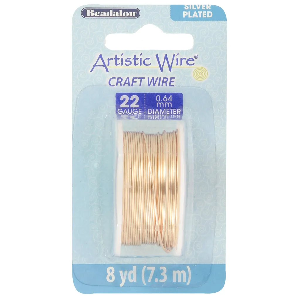 Filo di rame artistico 0,64 mm - placcato argento Dorato x7,3m