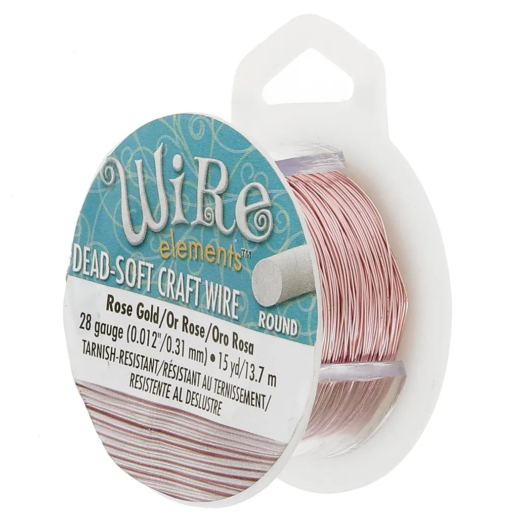 Filo di rame Craft Wire mm. 0.32 dorato rose anti-ossidazione x 13,7 m