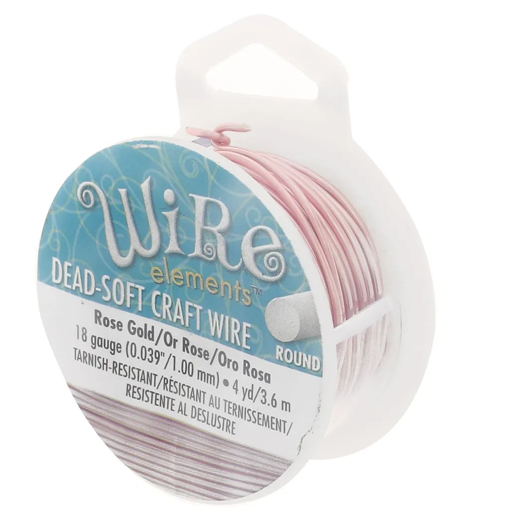 Filo di rame Craft Wire soft 1,02mm Rose Gold anti-ossidazione x 3.65m
