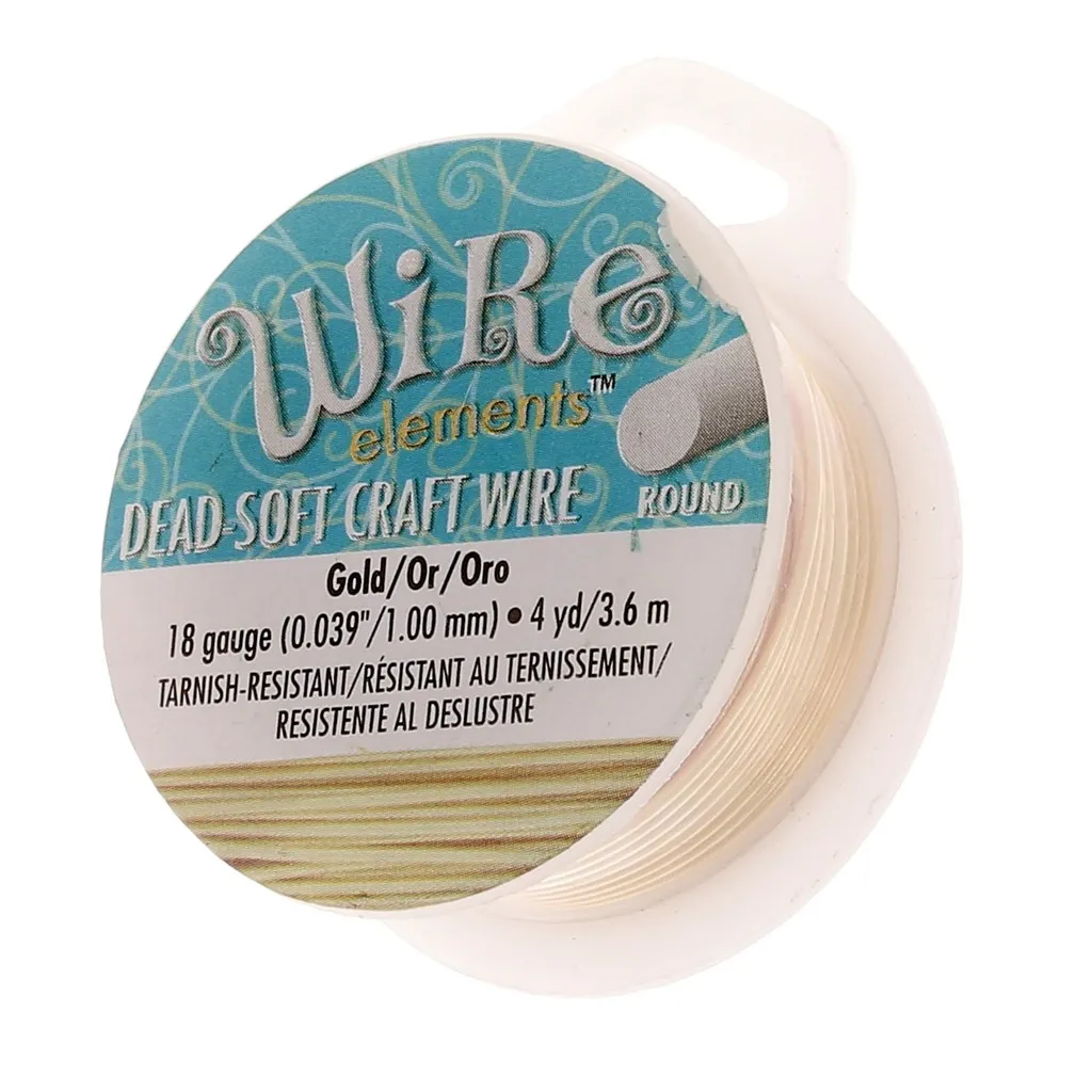 Filo di rame morbido Craft Wire mm.1,02 dorato anti-ossidazione x 3,65m