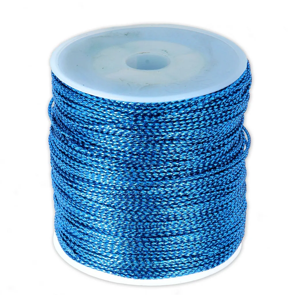 Filo di rayon 1 mm Blu metallizzato x 100 m
