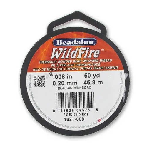 Filo nylon trecciato WildFire mm. 0.20 Nero x m. 45.8