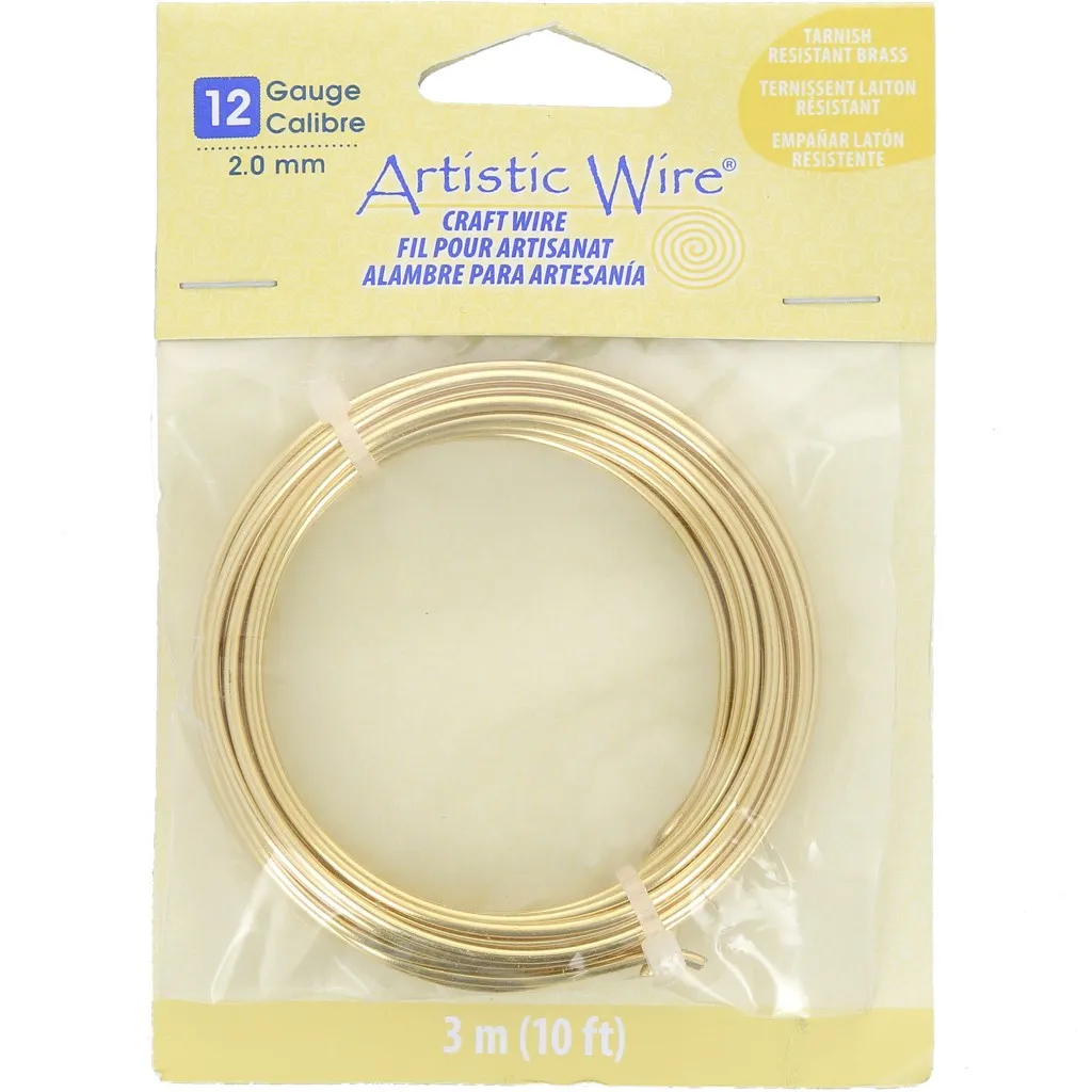Filo ottone Artistic Wire 2 mm - Anti tarnish x3m
