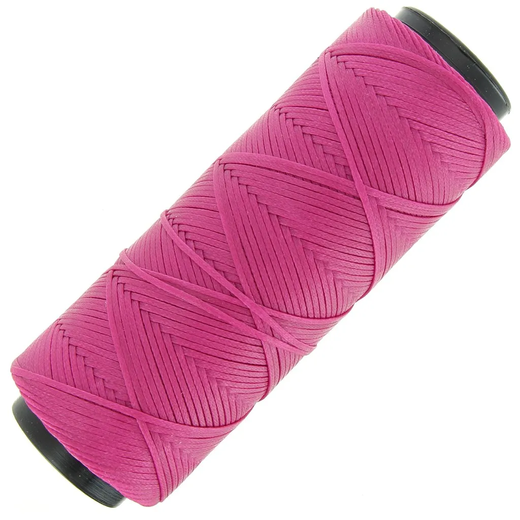 Filo piatto poliestere cerato Slam Cord per micro macramè 1mm - Fucsia x100m
