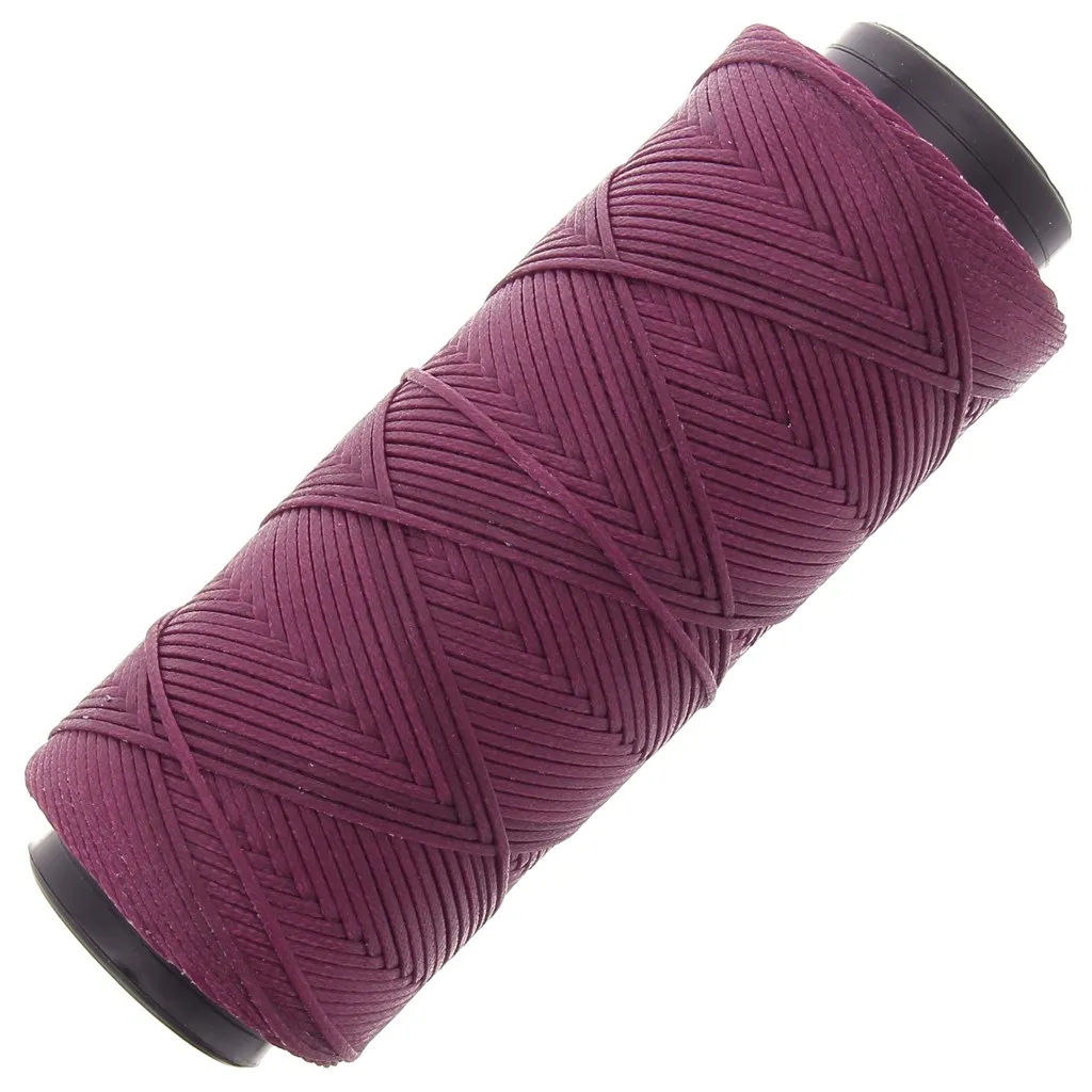 Filo piatto poliestere cerato Slam Cord per micro macramè 1mm - Magenta x100m