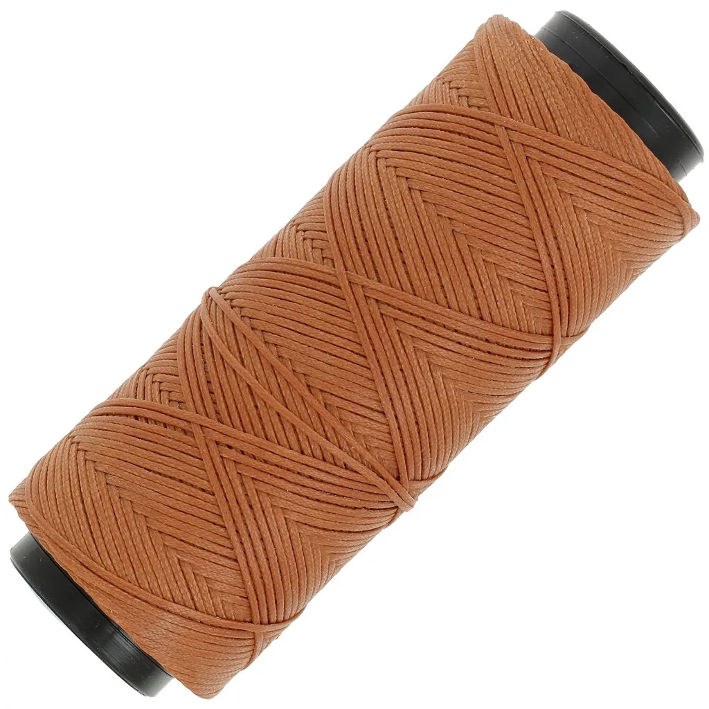 Filo piatto poliestere cerato Slam cord per micro macramè 1mm - Mocca x100m
