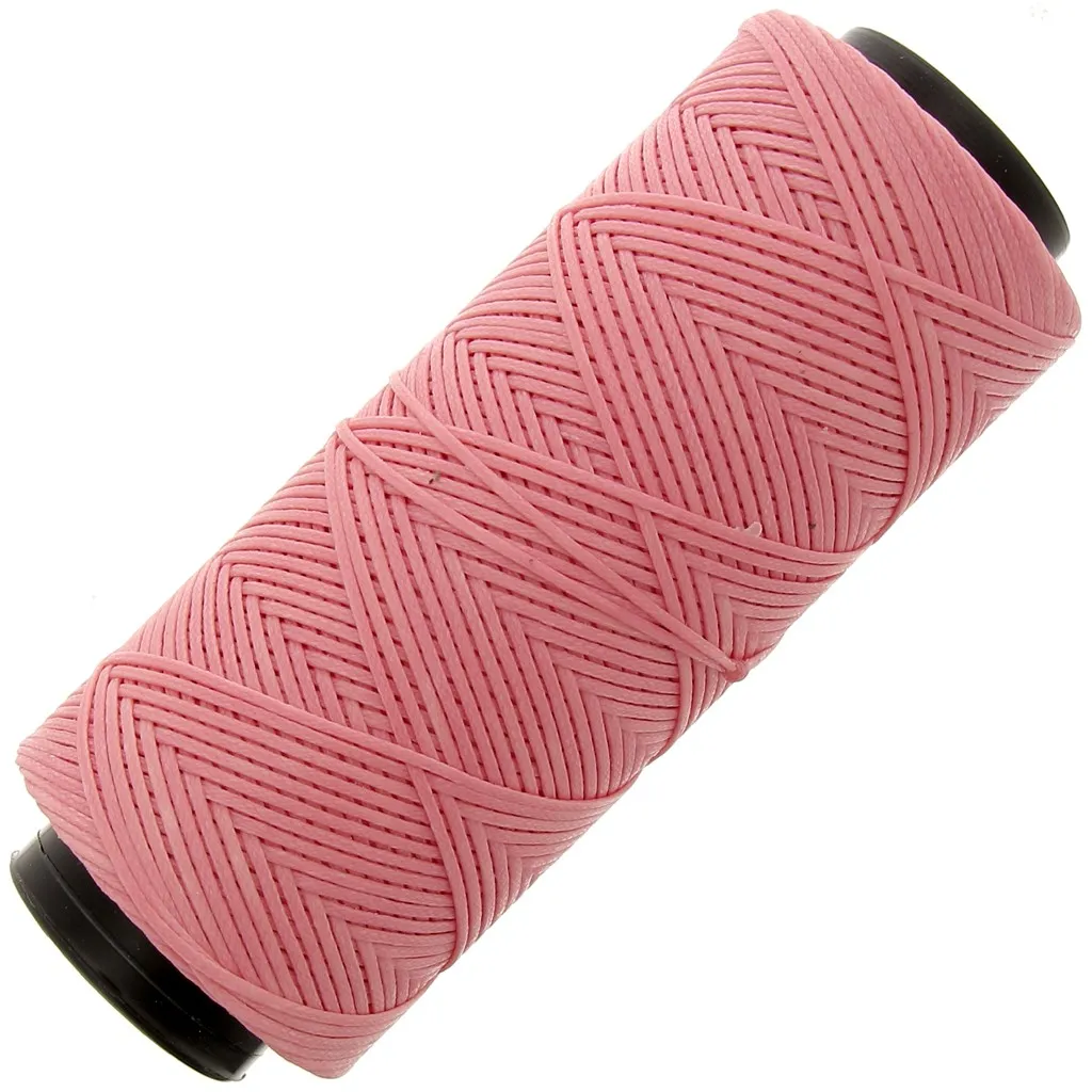 Filo piatto poliestere cerato Slam Cord per Micro Macramè 1mm - Rosa x100m