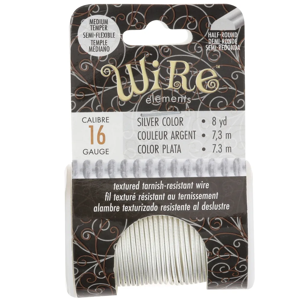 Filo rame semiduro da 1,29mm striato e semitondo Argento anti-ossidazione x7,3 m