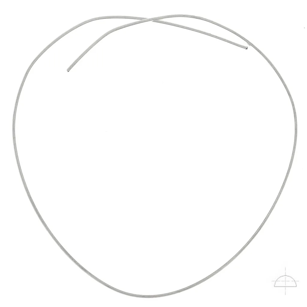 Filo semi-duro 3x1.5 mm Argento 925 x 50 cm