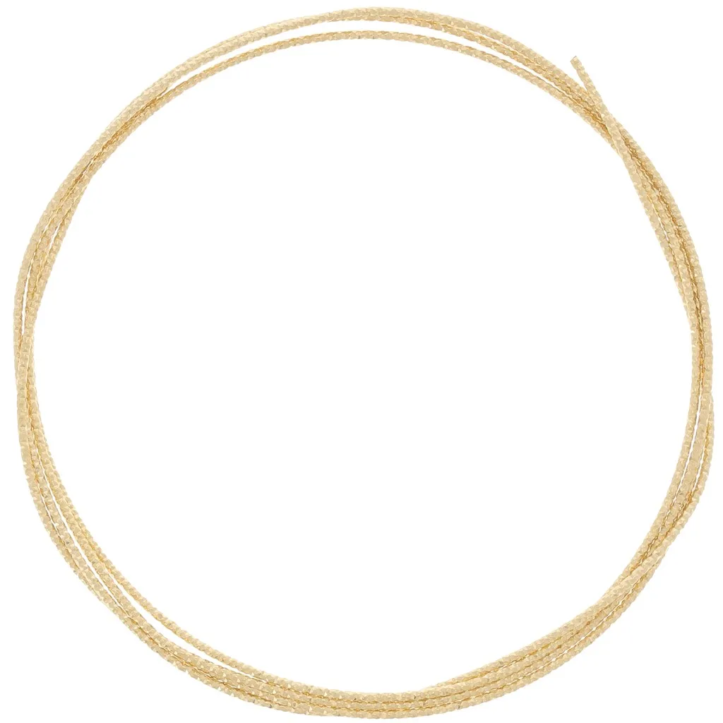 Filo semiduro - ricotto - rotondo diamantato 1,2 mm - Argento 925 dorato con oro fino x1m