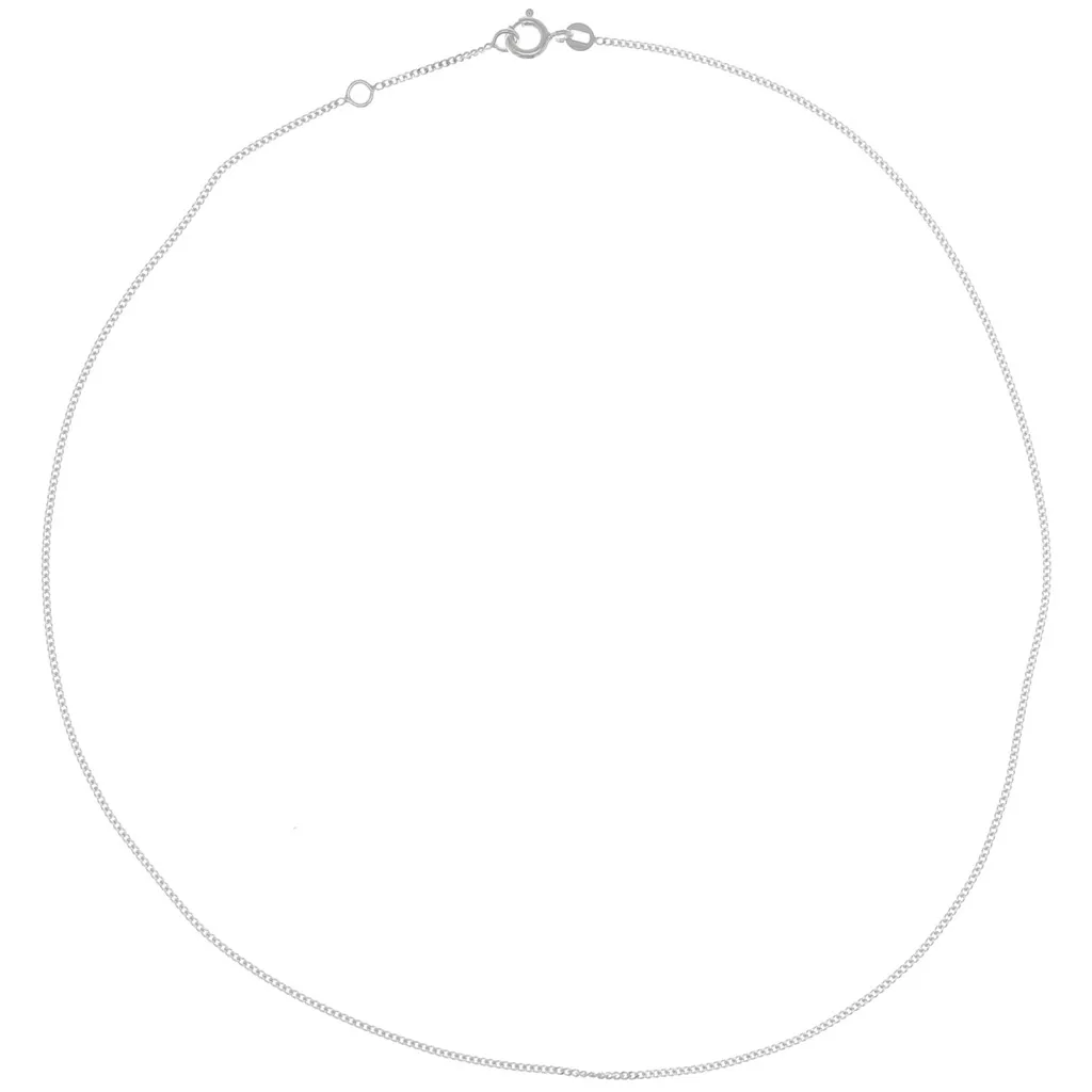 Girocollo maglia gourmette limata mm. 1.20 Argento 925 x cm. 42