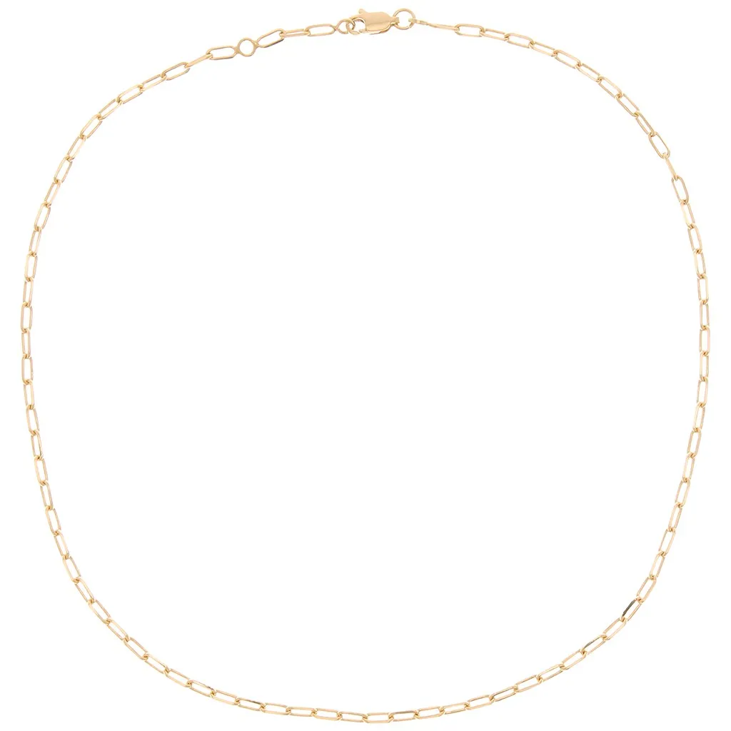 Girocollo maglia rettangolo limata 2.7 mm - Placcato oro 3 micron x42 cm