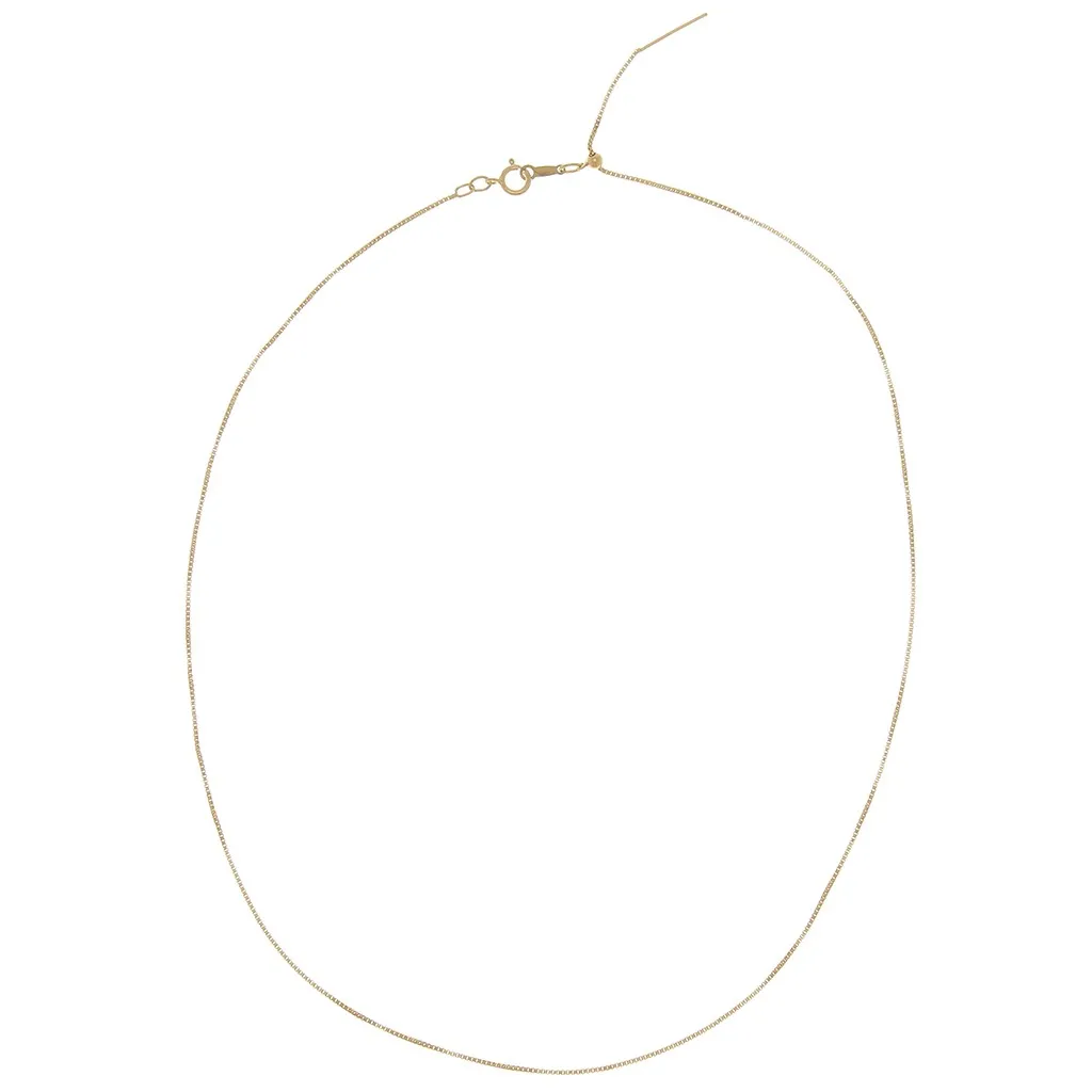 Girocollo regolabile maglia veneziana 0.8 mm - Gold filled x48cm