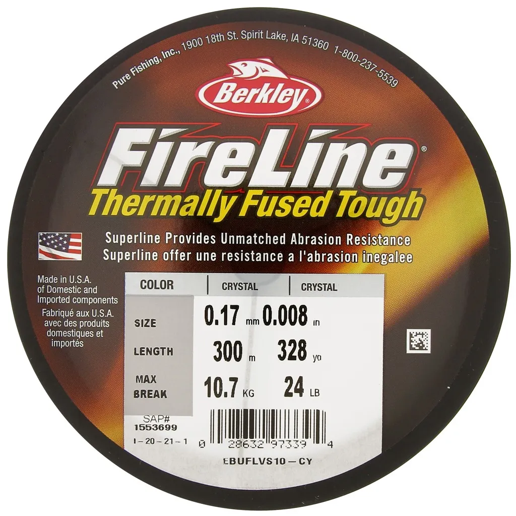 HILO FIRELINE NILÓN TRENZADO 0.17 MM (24LB) CRYSTAL x m. 300
