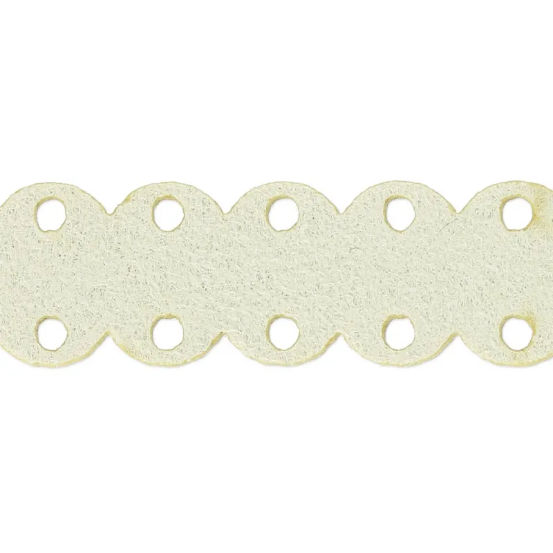 Laccetti scamosciati forati 14mm x 1m Beige x2