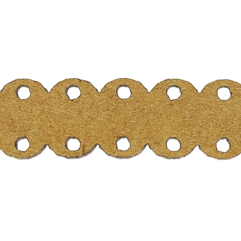 Laccetti scamosciati forati 14mm x 1m Marrone x2