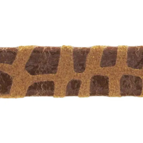 Laccetto cuoio doppio mm. 10 Imitazione Coccodrillo Marrone  x30cm