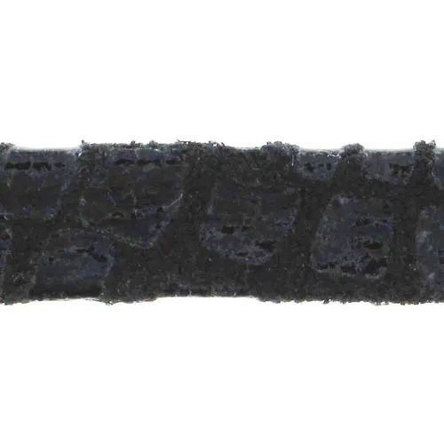 Laccetto cuoio doppio mm. 10 Imitazione Coccodrillo Nero x30cm