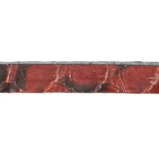 Laccetto cuoio mm. 5x2.4 Serpente Marrone x30cm