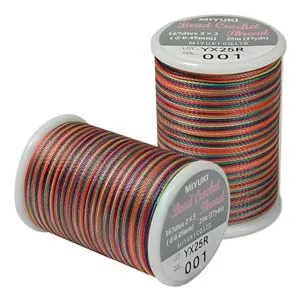 Miyuki Bead crochet 0.45 mm Rainbow x25 m
