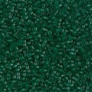 Miyuki Delica 11/0 DB0776 - Dyed Semi-Frosted Transparent Emerald x8g