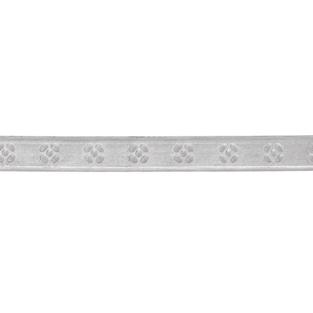 Motivo a fascia - fascia goffrata semidura 4 mm - piccoli fiori - Argento 925 x20cm