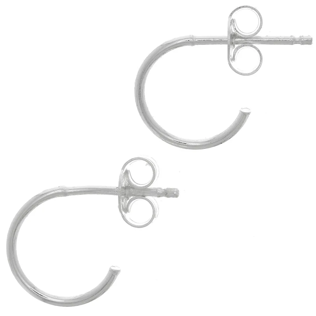 Orecchini a cerchio sottili da decorare 10 mm - Argento 925 x2