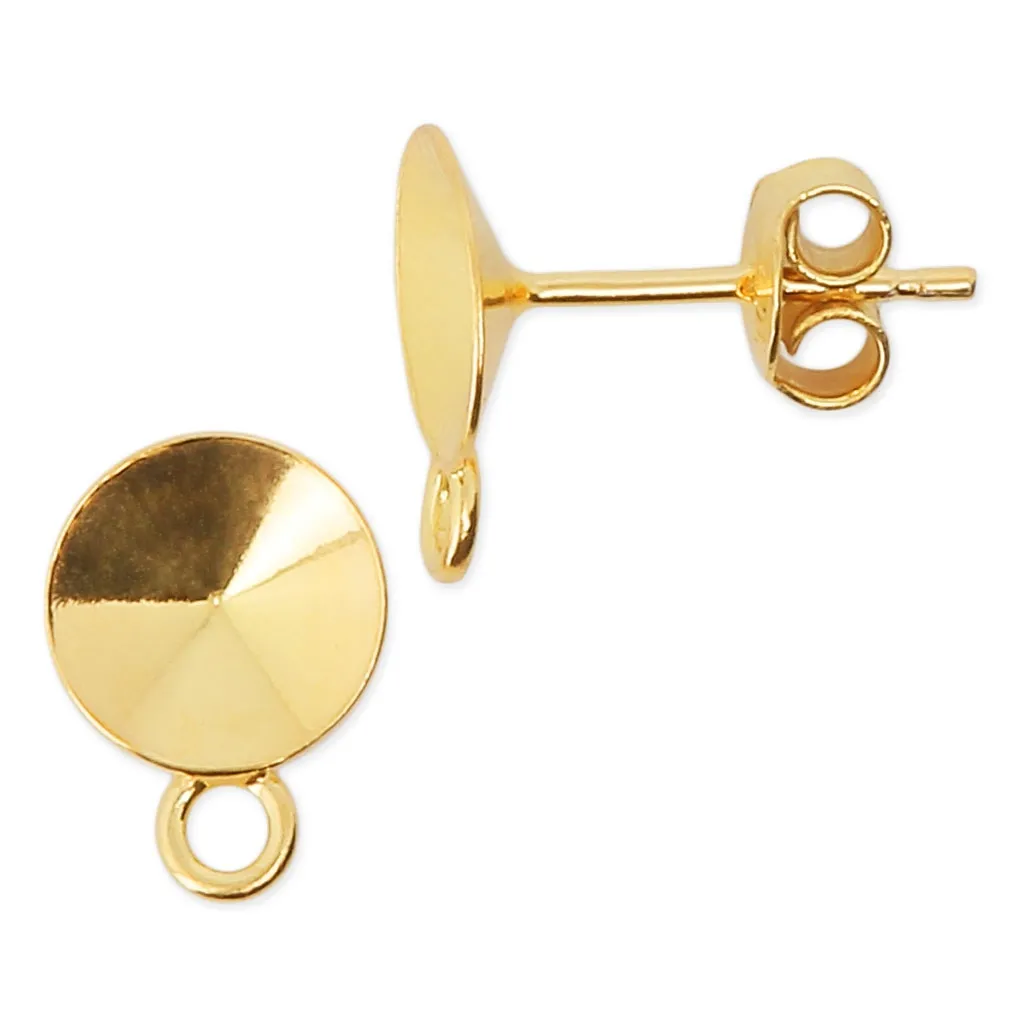 Orecchini con anellino porta-cabochon PureCrystal 1122  8 mm Argento 925 x2