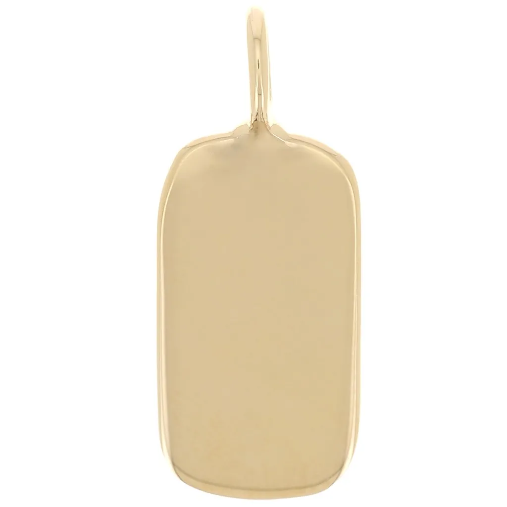 Pendente rettangolo arrotondato 20x8 mm - placcato oro 3 micron x1