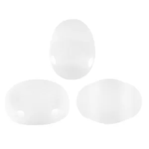 Perle in vetro Samos® di Puca® 7x5 mm Crystal Mat x10g