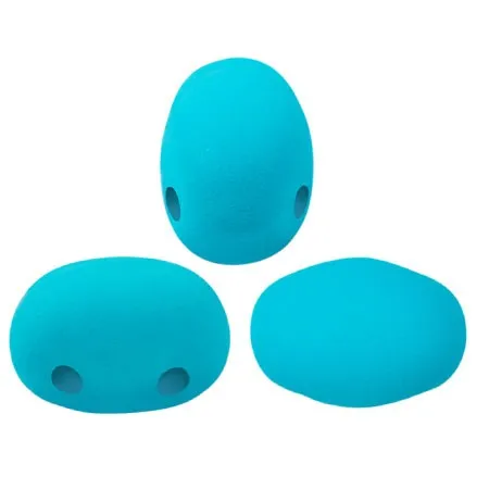 Perle in vetro Samos® di Puca® 7x5 mm La Divine Aqua Mat x10g