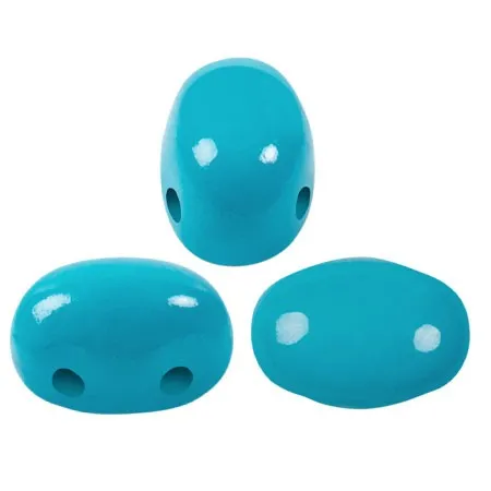 Perle in vetro Samos® di Puca® 7x5 mm La Divine Aqua x10g