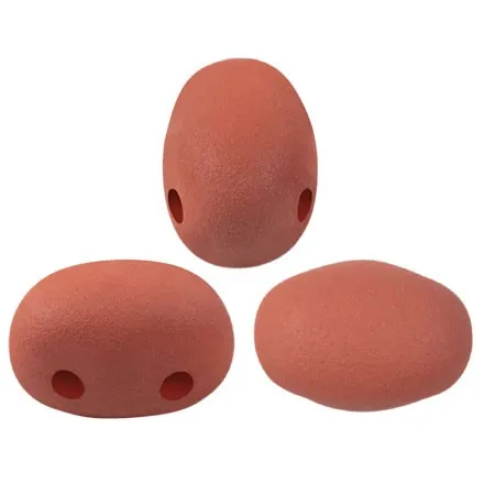 Perle in vetro Samos® di Puca® 7x5 mm La Divine Terracotta Mat x10g