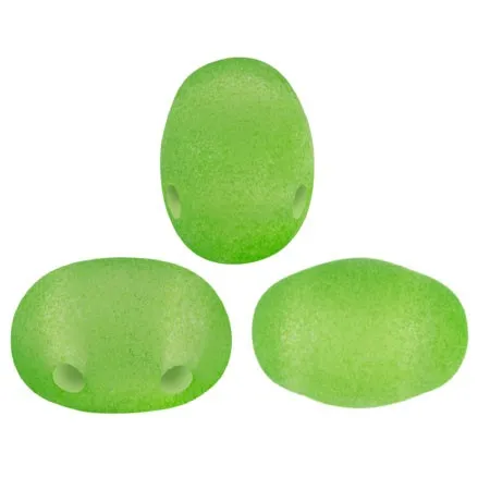 Perle in vetro Samos® di Puca® 7x5 mm La Divine Translucent Pistachio Mat x10g